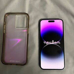 Apple iPhone 14 Pro Max - 512 GB - Purple (Unlocked) with case